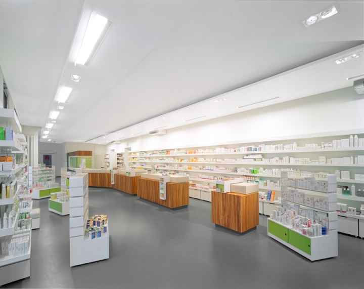 Adler pharmacy design by Kinzo 