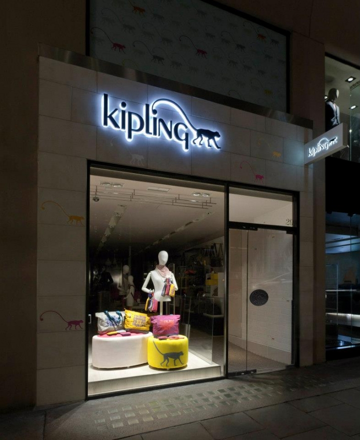 Kipling stylish shop interior in London