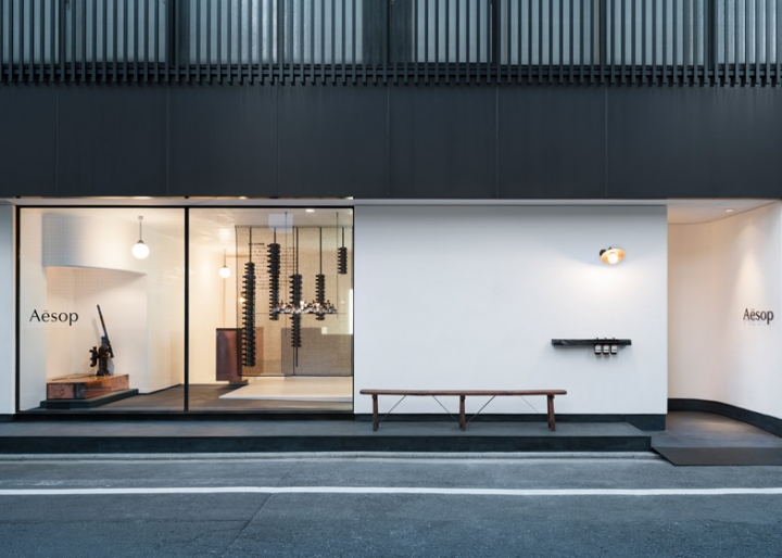 Aesop skincare store in Kyoto by Simplicity