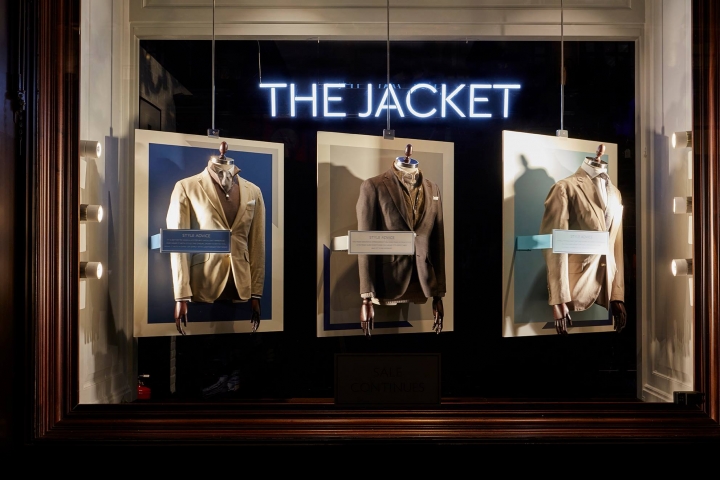 Hackett London - The Jacket windows display by Harlequin Design