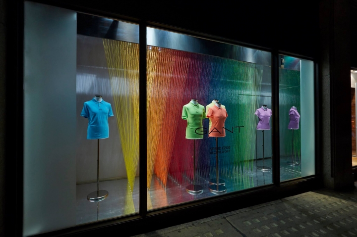 Gant window display The Art of Colour by Harlequin Design