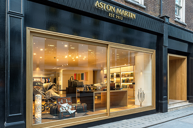 Aston Martin first lifestyle boutique in London