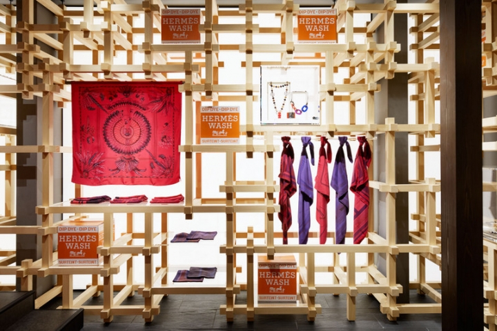 Hermes Pop-Up Shop in Kyoto by Nendo